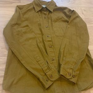 Brown Columbia Collared Button Down Shirt with Front Pocket Size Medium